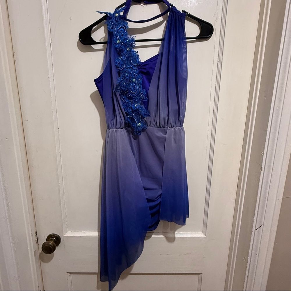 Weissman Blue Ombre Kids One Piece Dance Costume Leotard